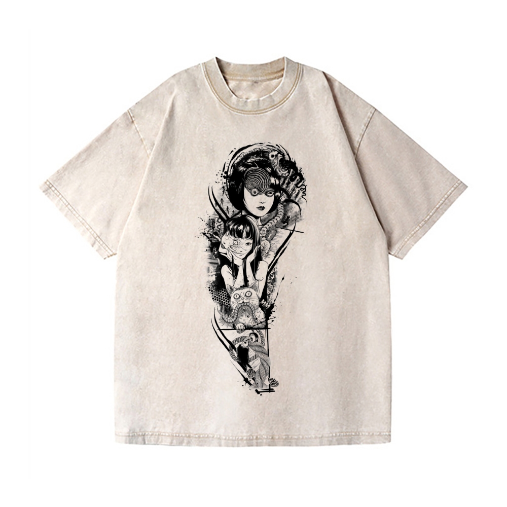 Junji Ito Vintage Wash Japanese Design T-Shirt