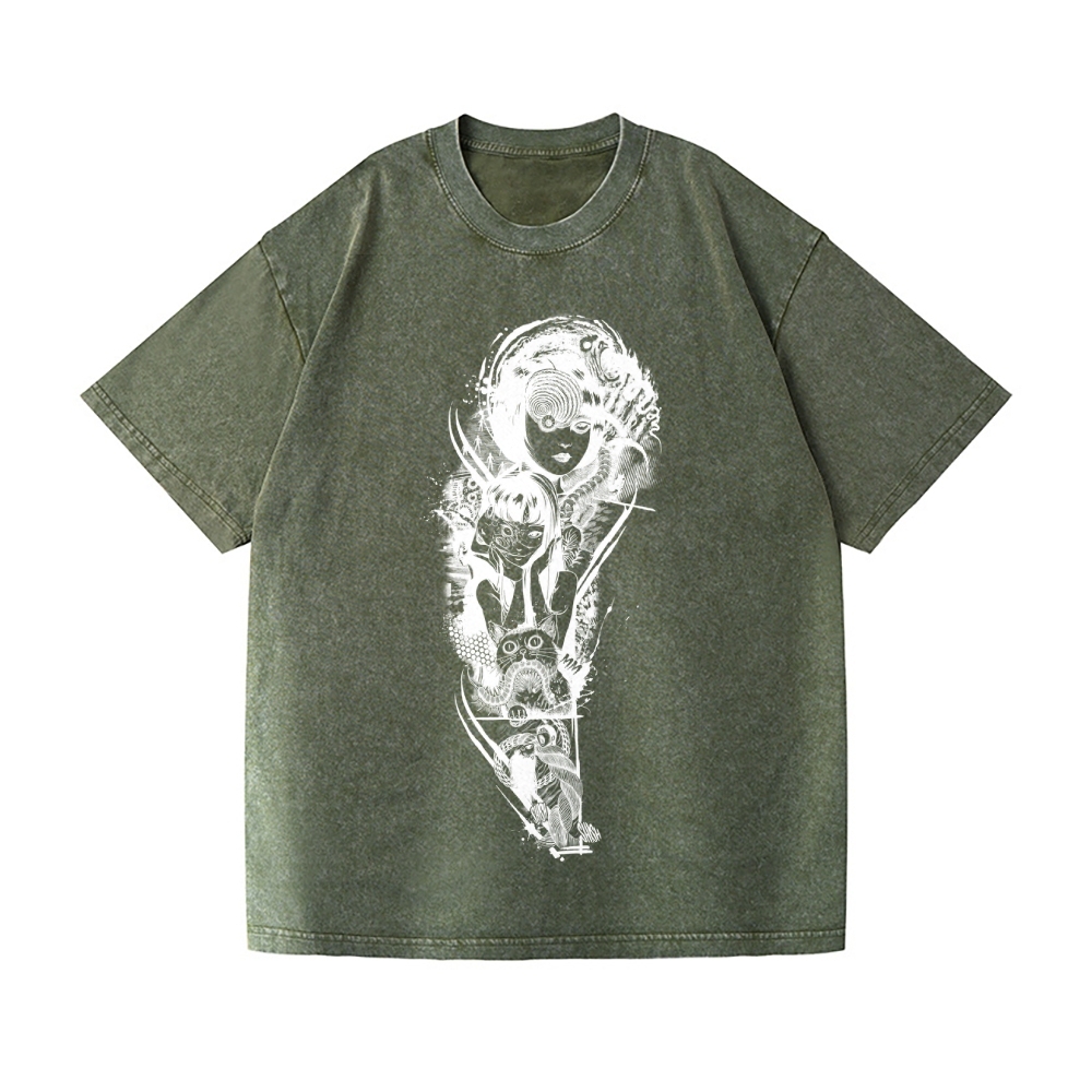 Junji Ito Vintage Wash Japanese Design T-Shirt