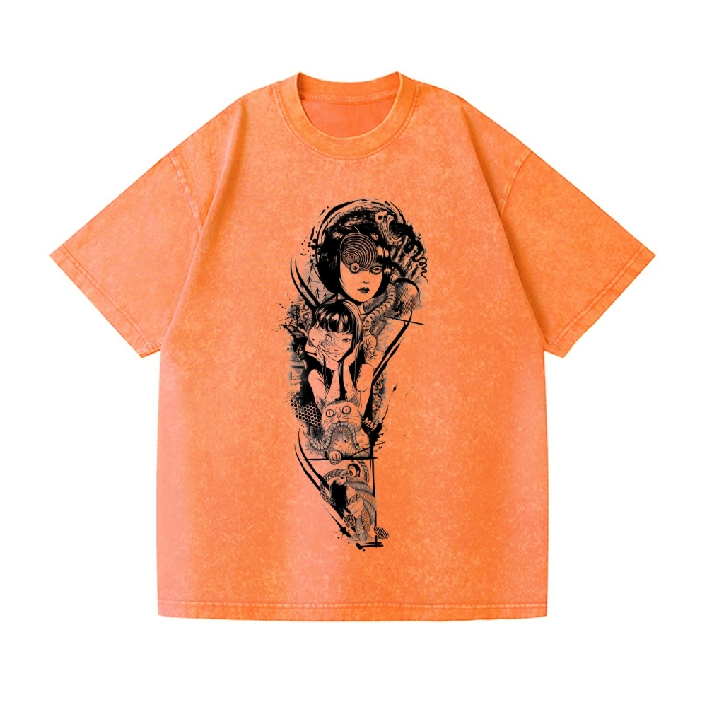 Junji Ito Vintage Wash Japanese Design T-Shirt