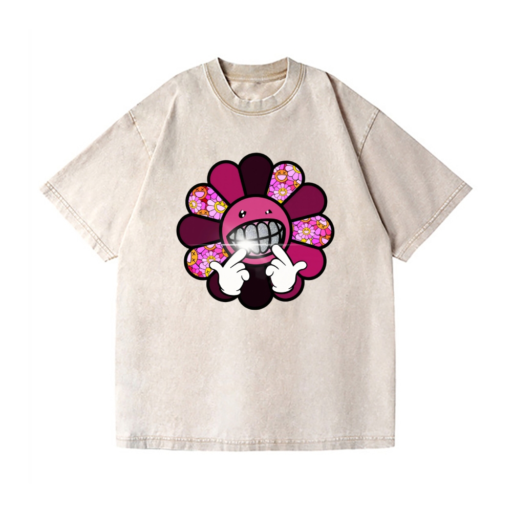 TM Sunflower Vintage Wash Japanese Design T-Shirt