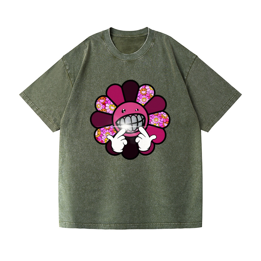 TM Sunflower Vintage Wash Japanese Design T-Shirt