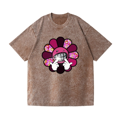 TM Sunflower Vintage Wash Japanese Design T-Shirt