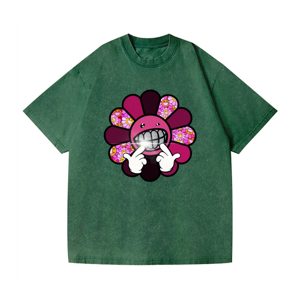 TM Sunflower Vintage Wash Japanese Design T-Shirt