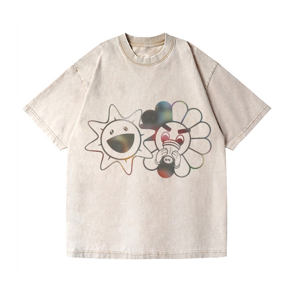 TM Sunflower Vintage Wash Japanese Design T-Shirt