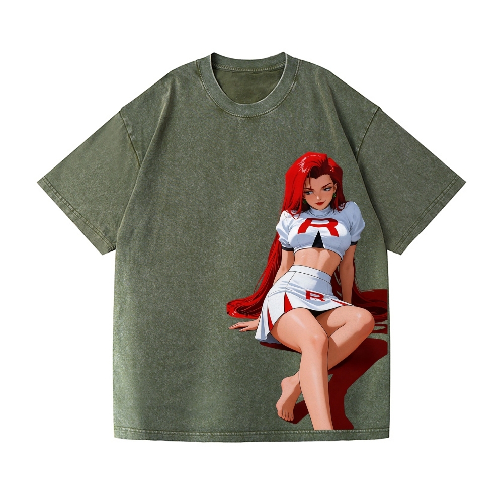 Rocket Girl Jessie Rocket Girl Vintage Wash Japanese Design T-Shirt