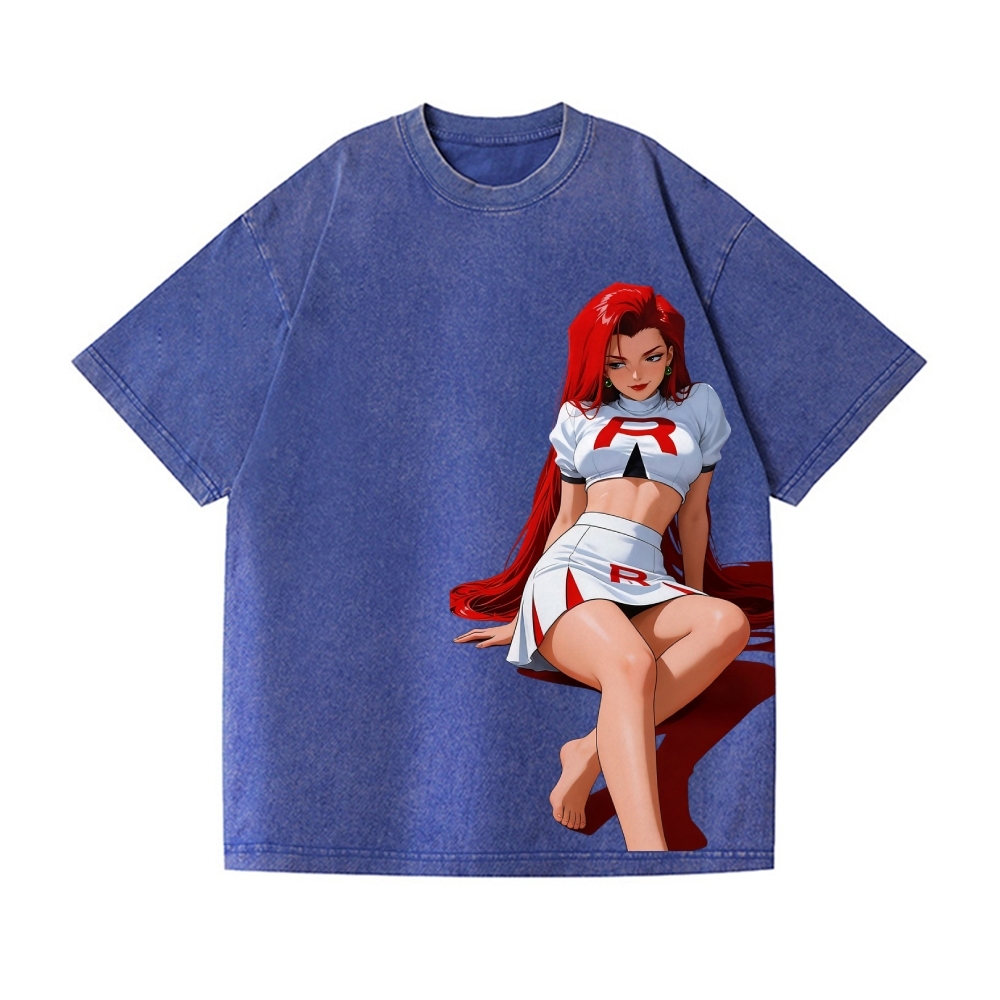 Rocket Girl Jessie Rocket Girl Vintage Wash Japanese Design T-Shirt
