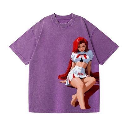 Rocket Girl Jessie Rocket Girl Vintage Wash Japanese Design T-Shirt
