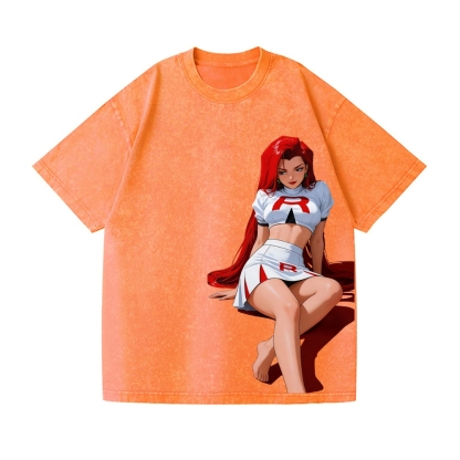 Rocket Girl Jessie Rocket Girl Vintage Wash Japanese Design T-Shirt