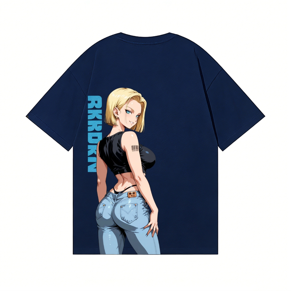 Android 18 Back Art Cotton Tee
