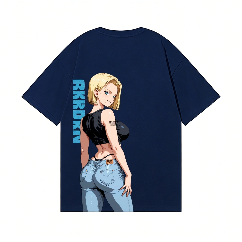 Android 18 Back Art Cotton Tee