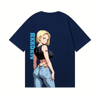 Android 18 Back Art Cotton Tee