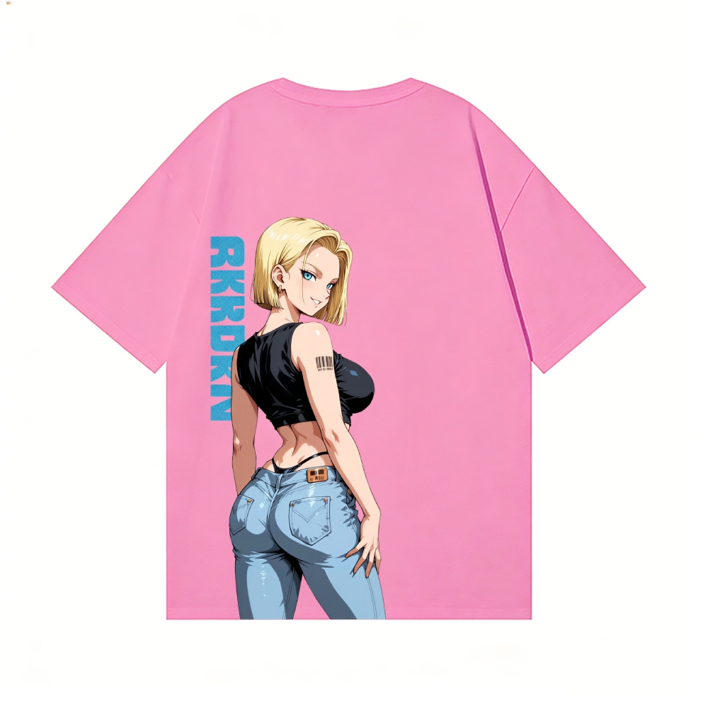 Android 18 Back Art Cotton Tee