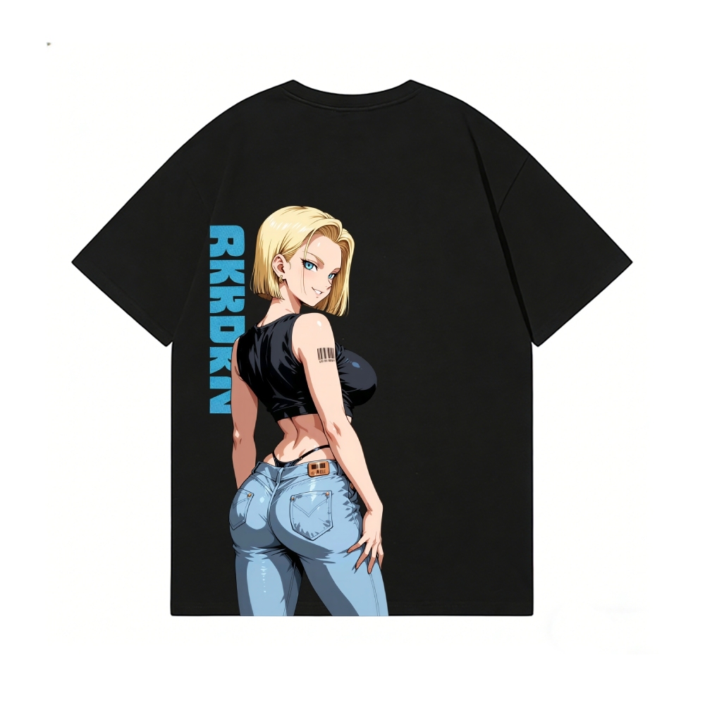 Android 18 Back Art Cotton Tee
