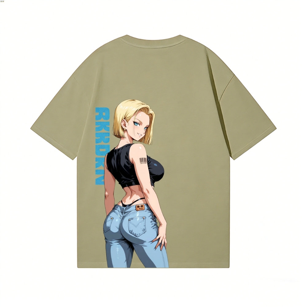 Android 18 Back Art Cotton Tee