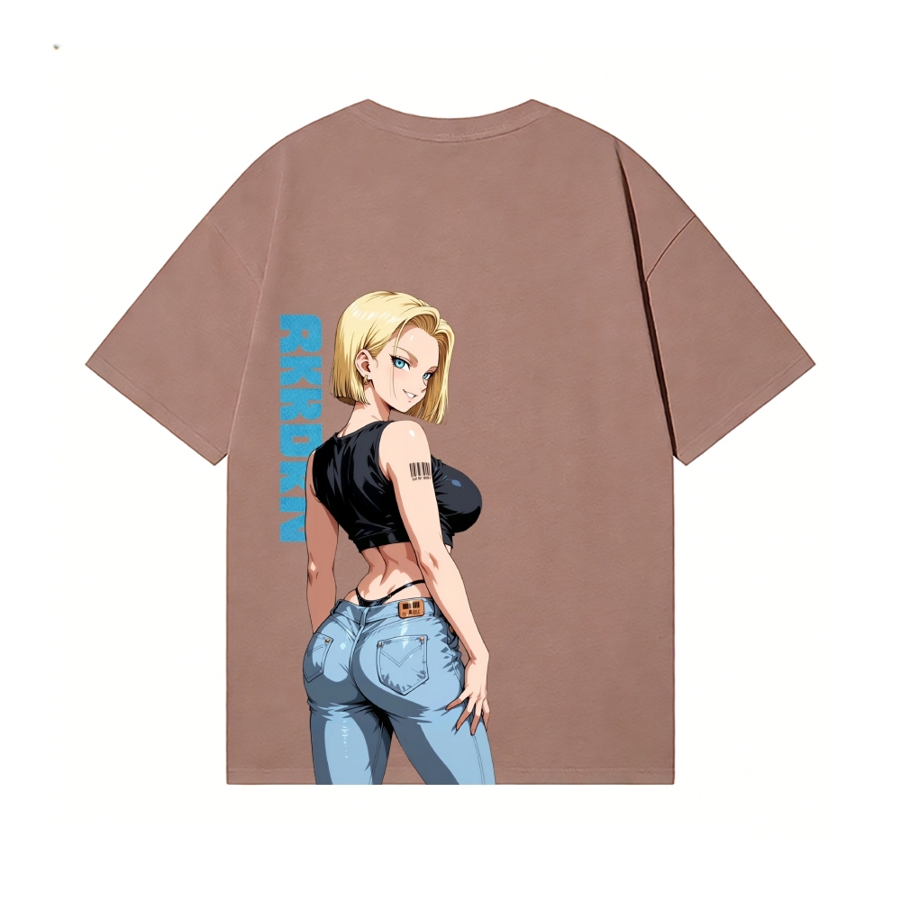 Android 18 Back Art Cotton Tee