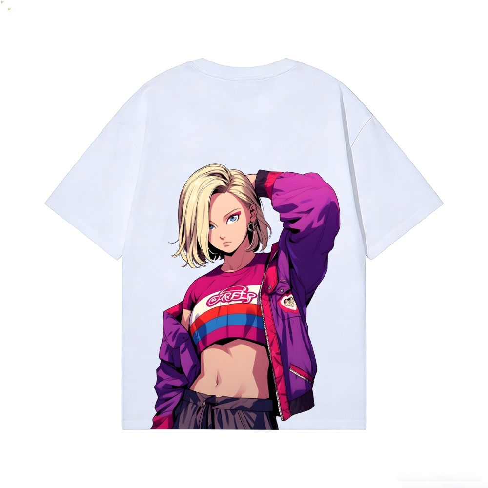 Android 18 Back Art Cotton Tee