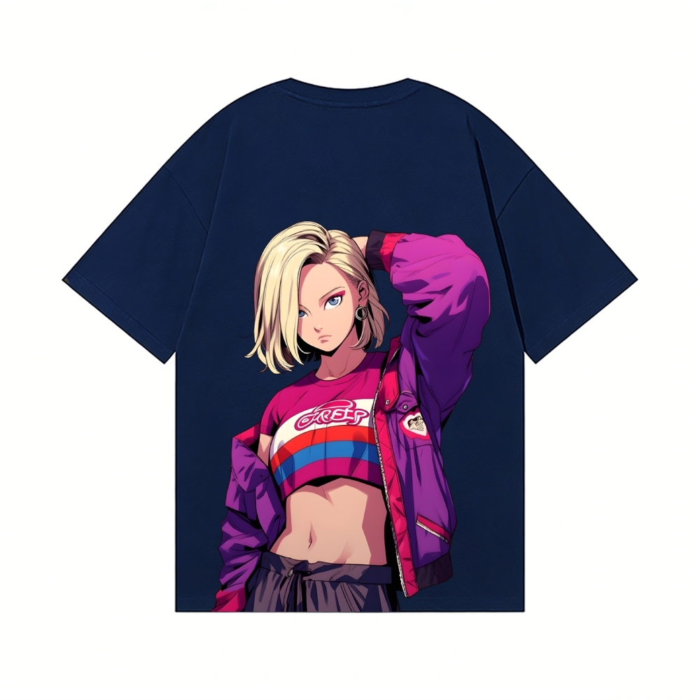 Android 18 Back Art Cotton Tee