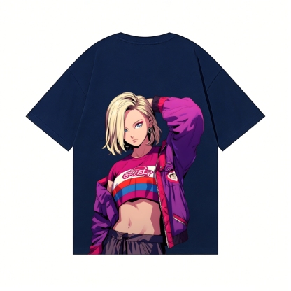 Android 18 Back Art Cotton Tee