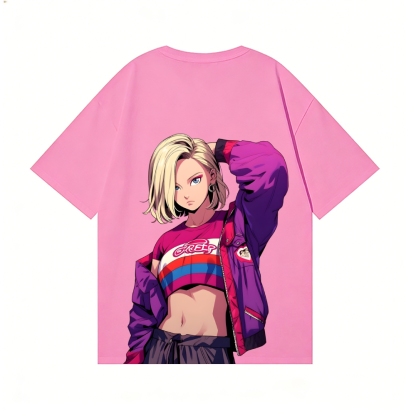 Android 18 Back Art Cotton Tee