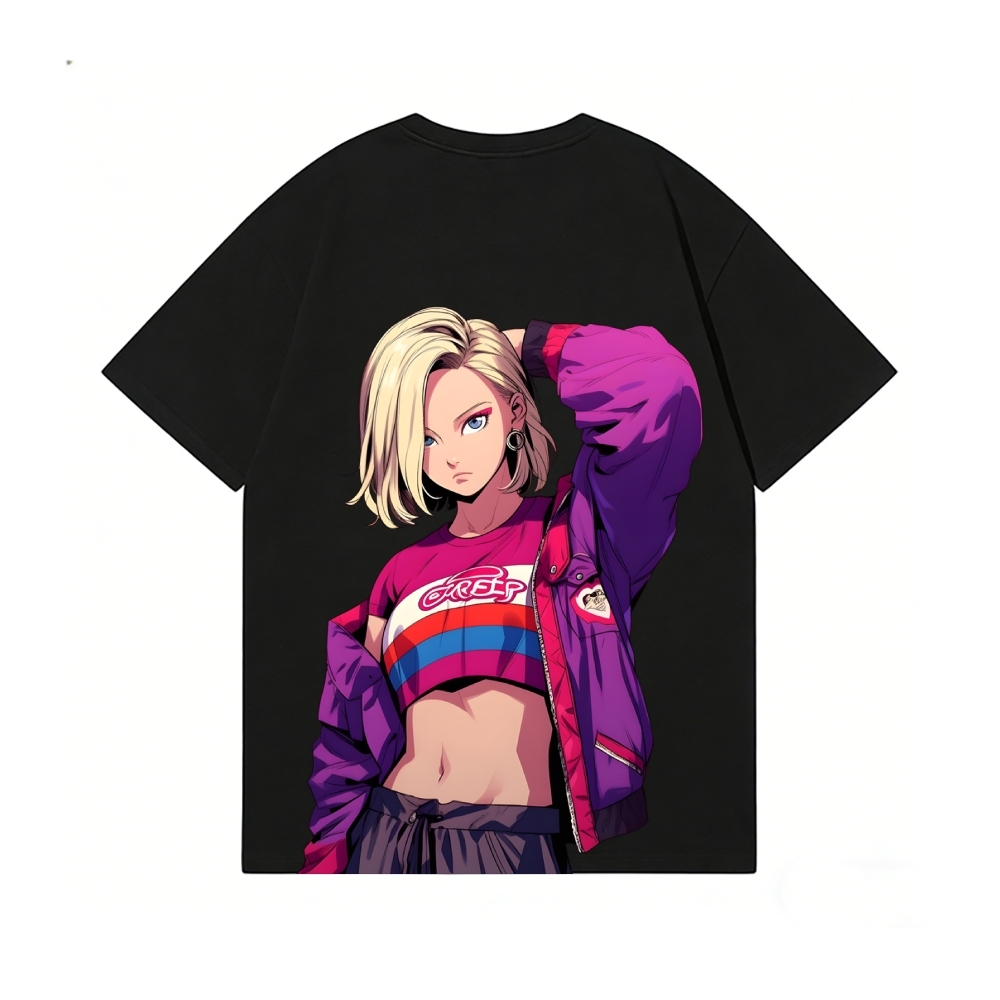 Android 18 Back Art Cotton Tee