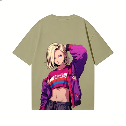 Android 18 Back Art Cotton Tee