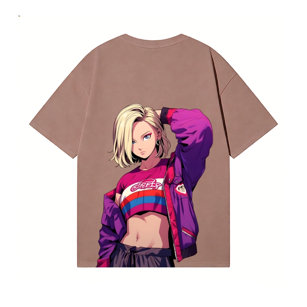 Android 18 Back Art Cotton Tee