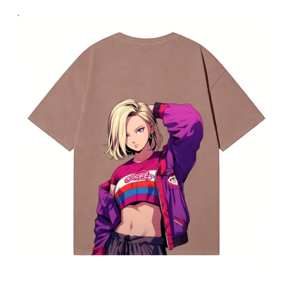 Android 18 Back Art Cotton Tee