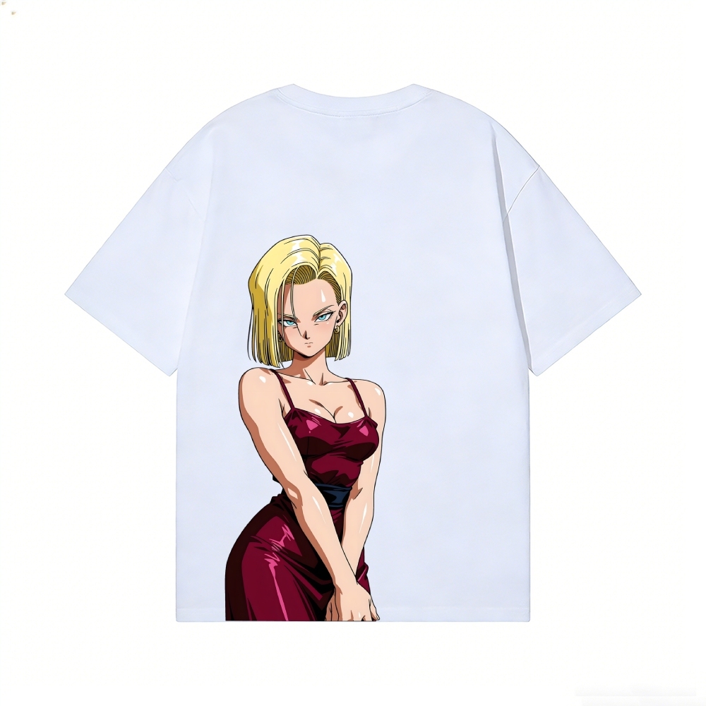 Android 18 Back Art Cotton Tee