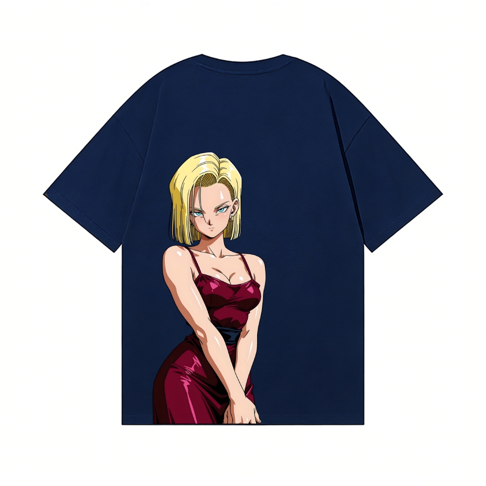 Android 18 Back Art Cotton Tee
