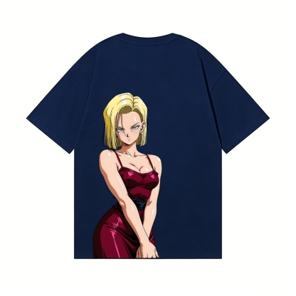 Android 18 Back Art Cotton Tee