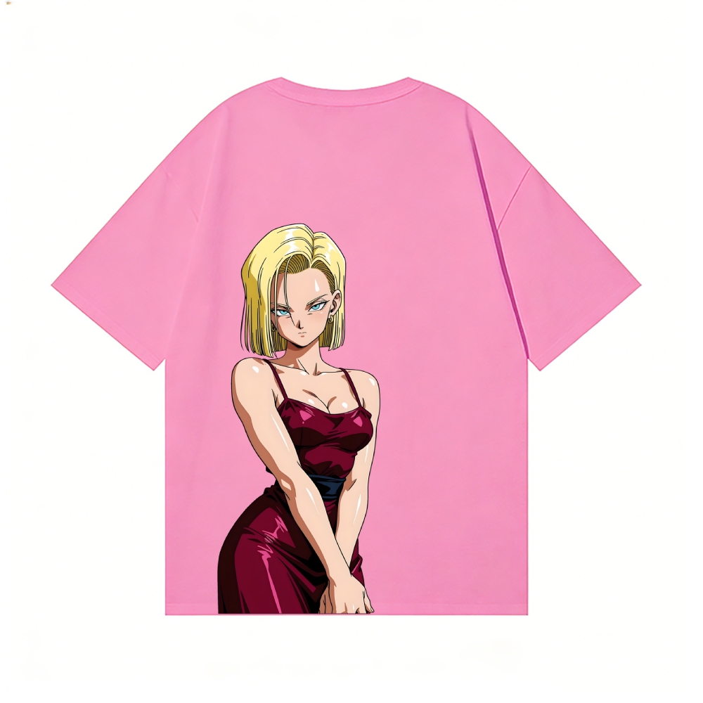 Android 18 Back Art Cotton Tee
