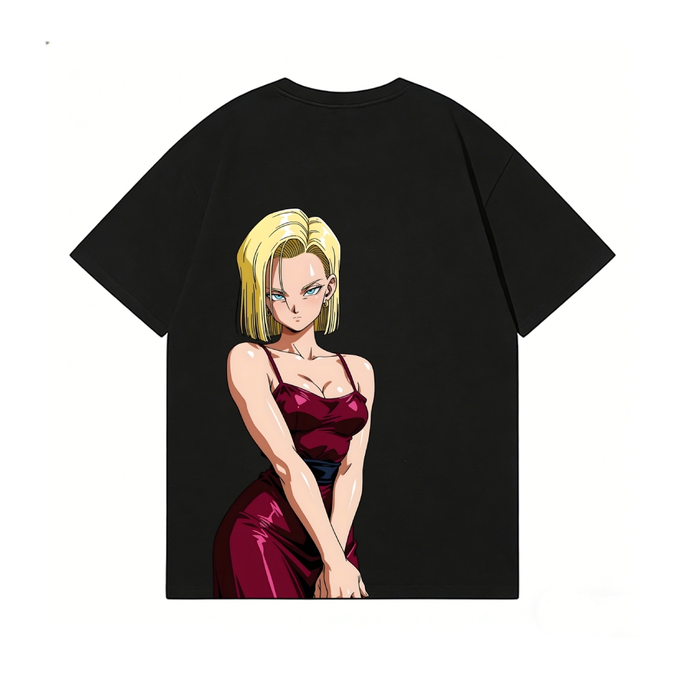 Android 18 Back Art Cotton Tee