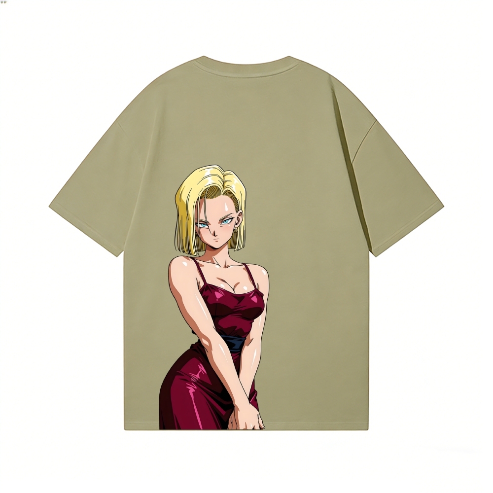 Android 18 Back Art Cotton Tee