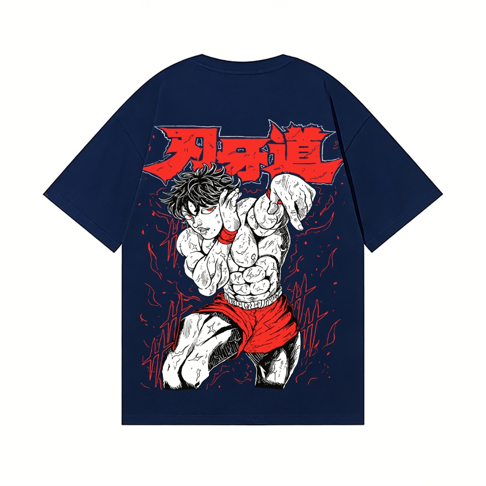 Baki the Grappler Back Art Cotton Tee