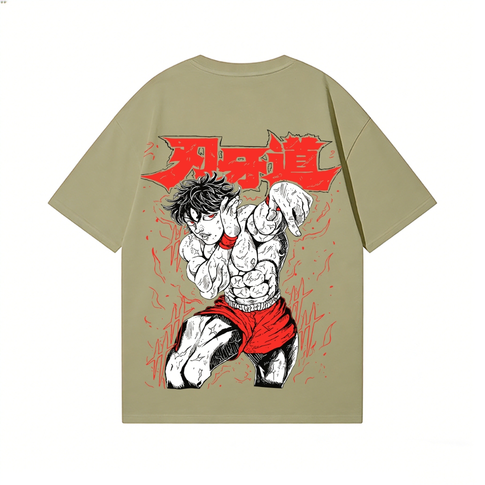 Baki the Grappler Back Art Cotton Tee
