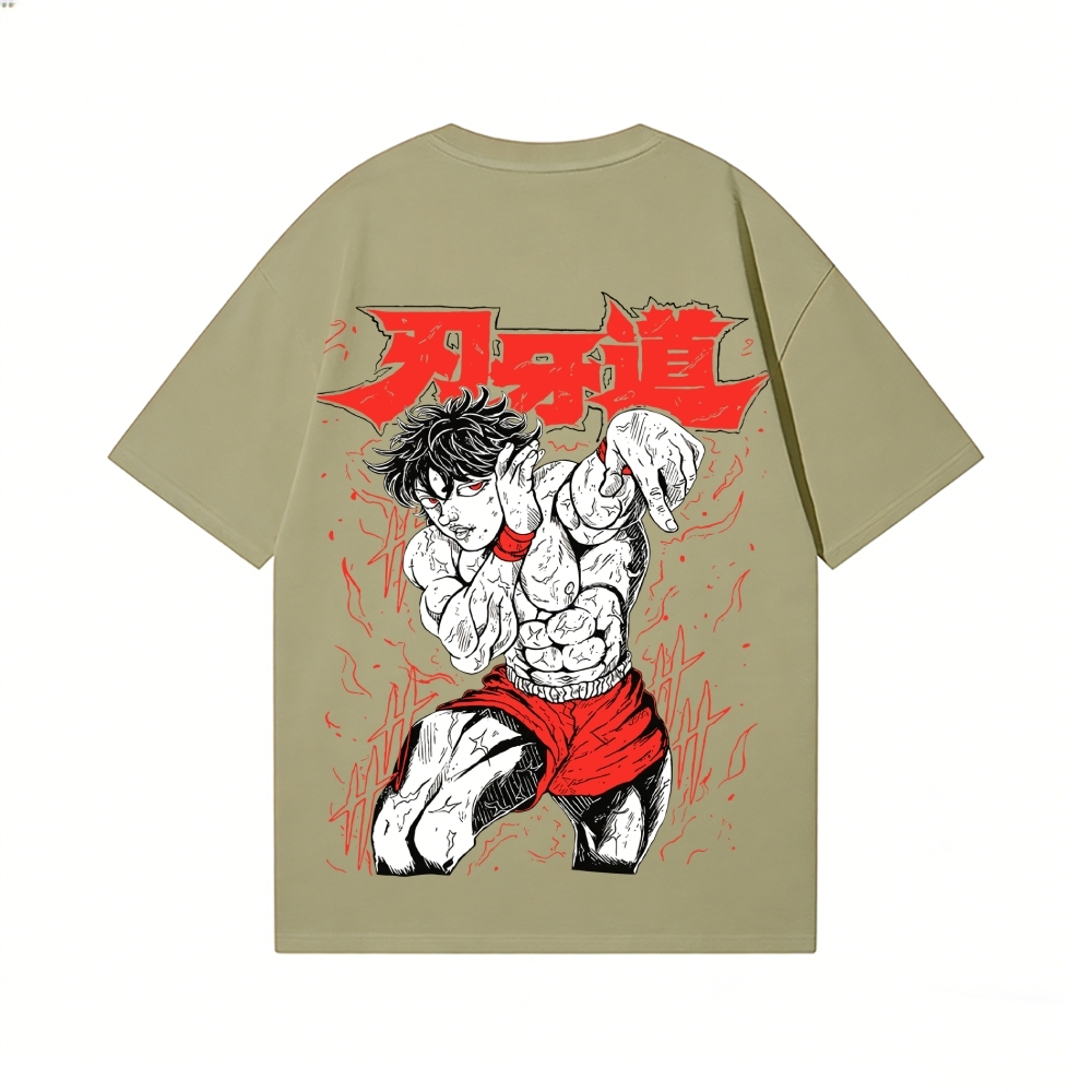 Baki the Grappler Back Art Cotton Tee