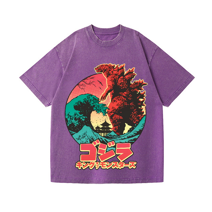 Godzilla Vintage Wash Japanese Design T-Shirt