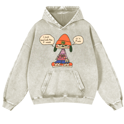 PaRappa the Rapper Vintage Washed Thick Cotton Hoodie