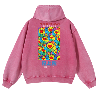 TM Sunflower Vintage Washed Cotton Back Art Hoodie