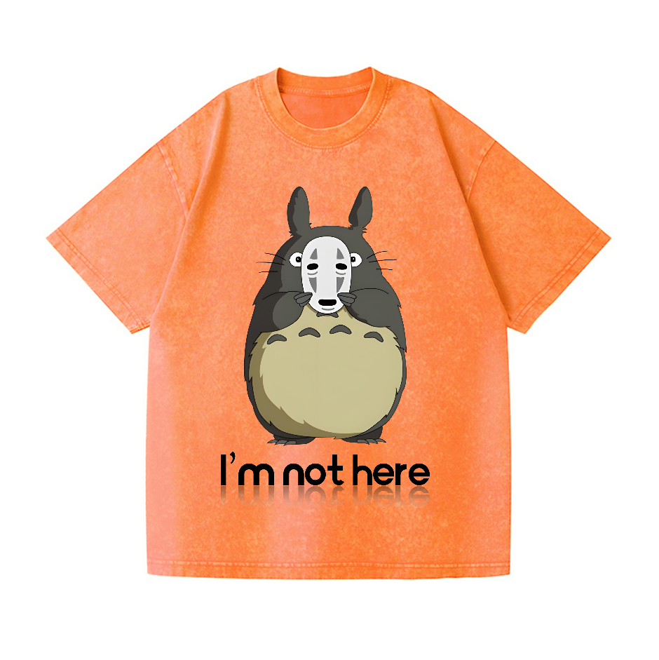 Ghibli Totoro No Face Vintage Wash Japanese Design T-Shirt