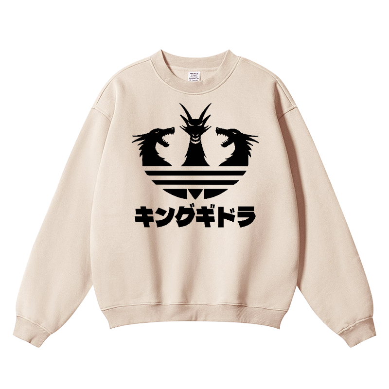 King Ghidorah Kaiju Wrinkle-Resistant Crewneck Sweatshirt