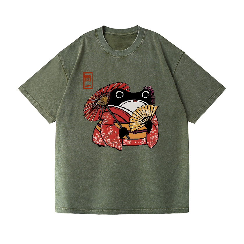 Matsumoto Hoji Frog Vintage Wash Japanese Design T-Shirt