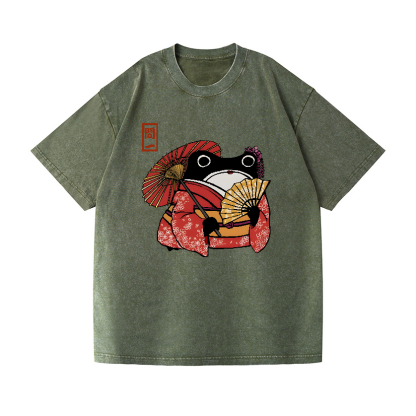 Matsumoto Hoji Frog Vintage Wash Japanese Design T-Shirt