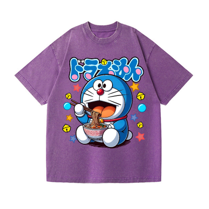 Doraemon Vintage Wash Japanese Design T-Shirt