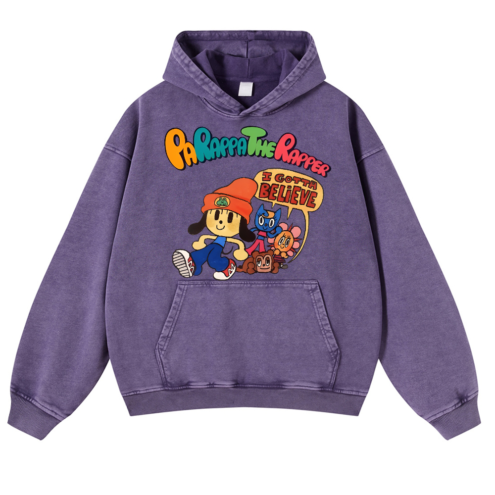 PaRappa the Rapper Vintage Washed Thick Cotton Hoodie