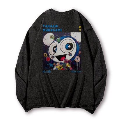 TM Vintage Washed Cotton Back Art Long-sleeve T-shirt