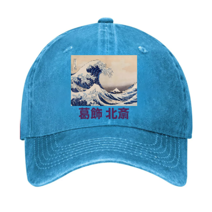 Katsushika Hokusai Great Wave Vintage Cotton Cap