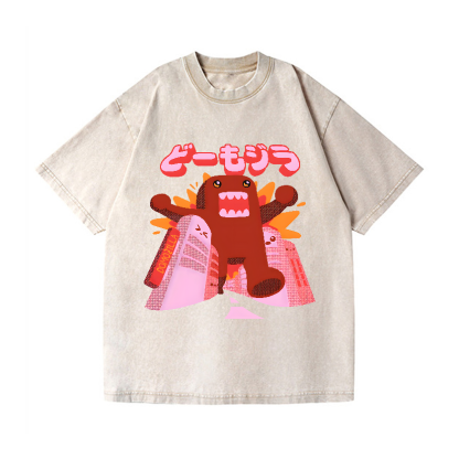 Domozilla Domo Kun Kaiju Vintage Wash Japanese Design T-Shirt