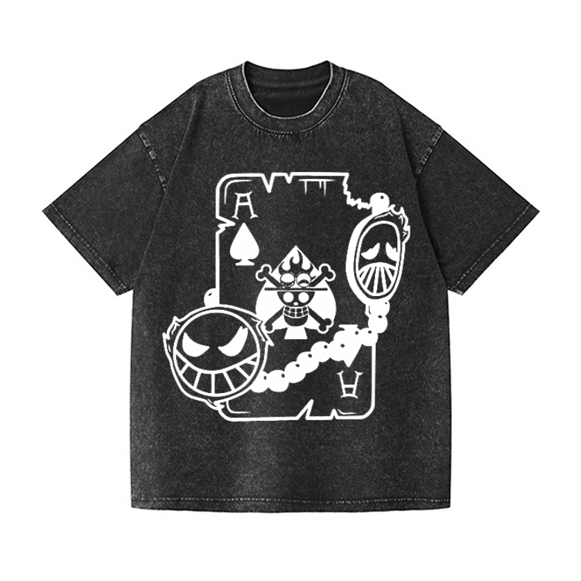 One Piece Vintage Wash Japanese Design T-Shirt