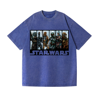 Bounty Hunters Star Wars Vintage Wash Japanese Design T-Shirt